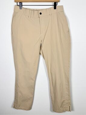 MUNICIPAL Womens Lightweight Tan Casual Straight Leg Ankle Pants Sz 8